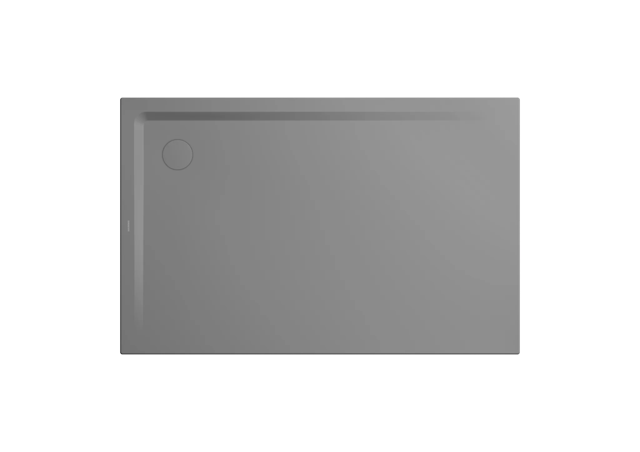 Kaldewei SUPERPLAN MIT WANNENTRÄGER EXTRAFLACH, Duschfläche 750x900 mm, cool grey 40, Perl-Effekt, 25 mm tief, Eckablauf