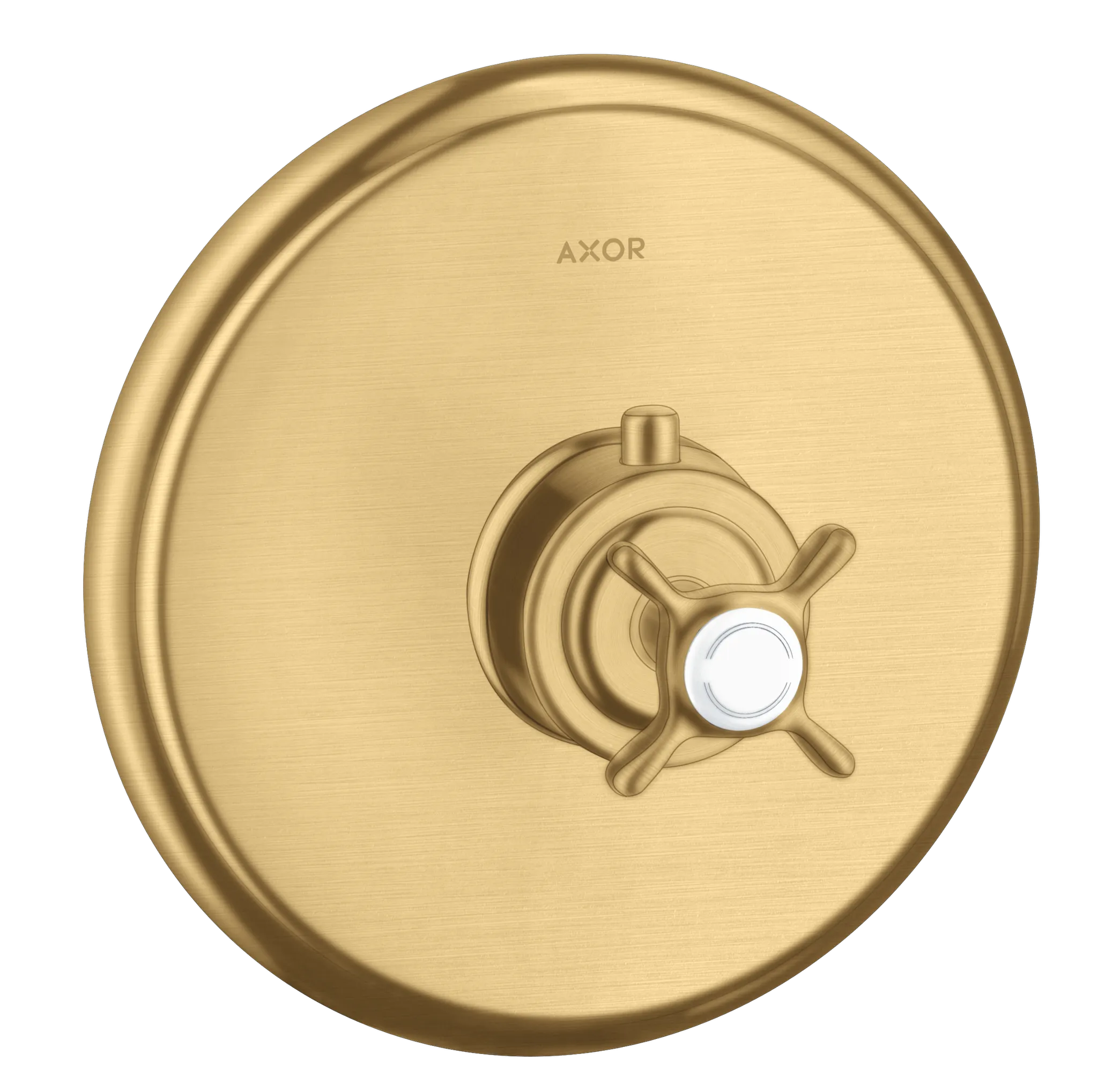 Hansgrohe AXOR Montreux Thermostat Unterputz mit Kreuzgriff, Brushed Gold Optic Hansgrohe AXOR Montreux Thermostat Unterputz mit Kreuzgriff, Brushed Gold Optic