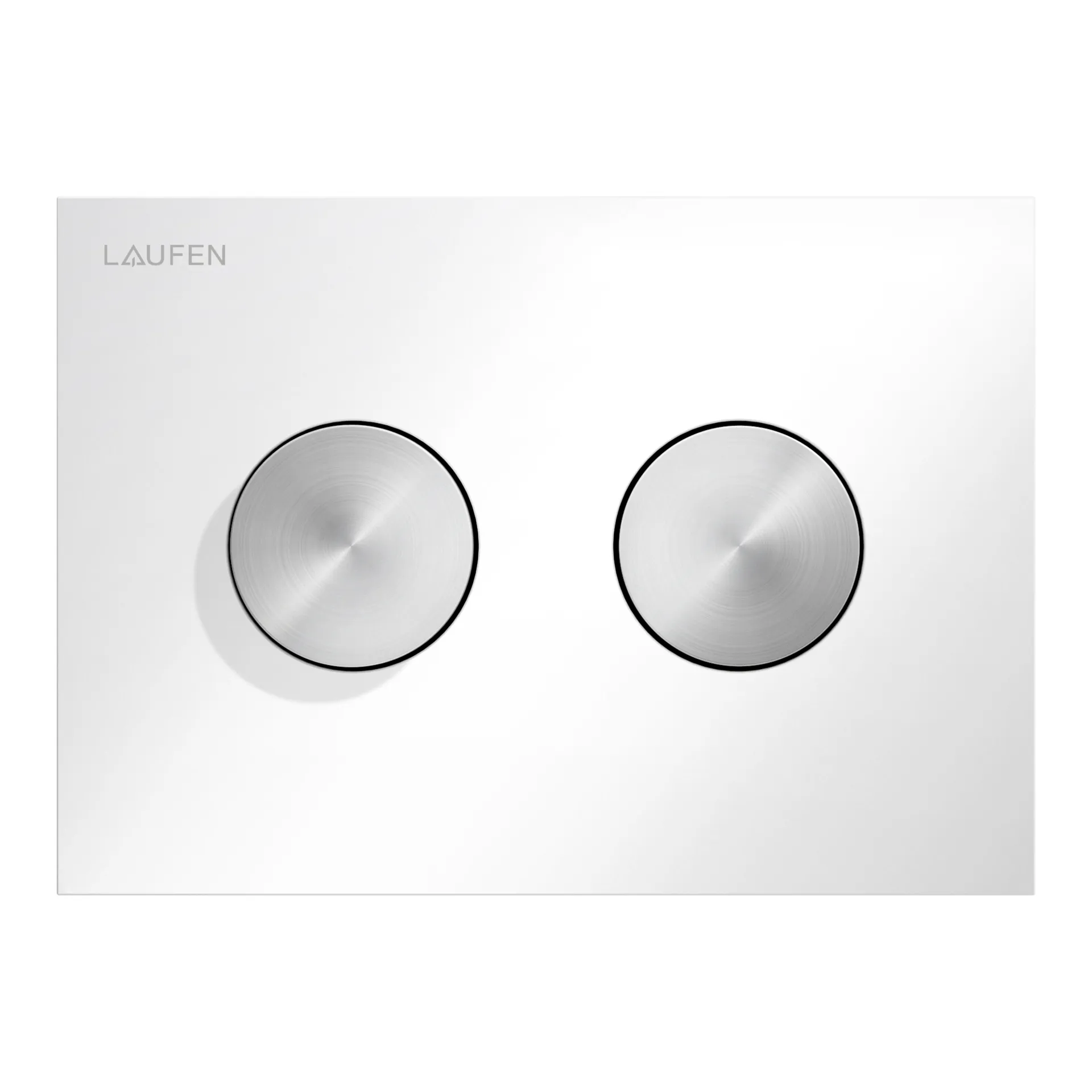 Betätigungsplatte GROOVE INEO 203x145x6, aus Kunsstoff, für Frontbetätigung oder Betätigung von oben, für Unterputz-Spülkasten mit Dual-Flush 2-Mengen-Spülsystem, auch für flächenbündigen Einbau geeignet, weiß