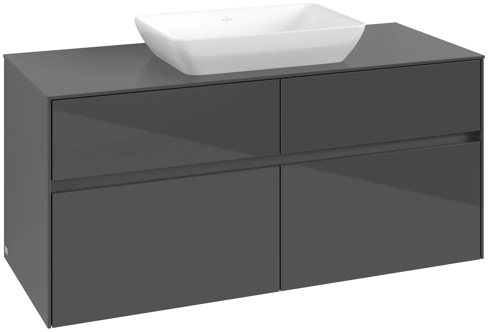 Villeroy & Boch Collaro Waschbeckenunterschrank C11200, 1200 x 548 x 500 mm, Glossy Grey Villeroy & Boch Collaro Waschbeckenunterschrank C11200, 1200 x 548 x 500 mm, Glossy Grey