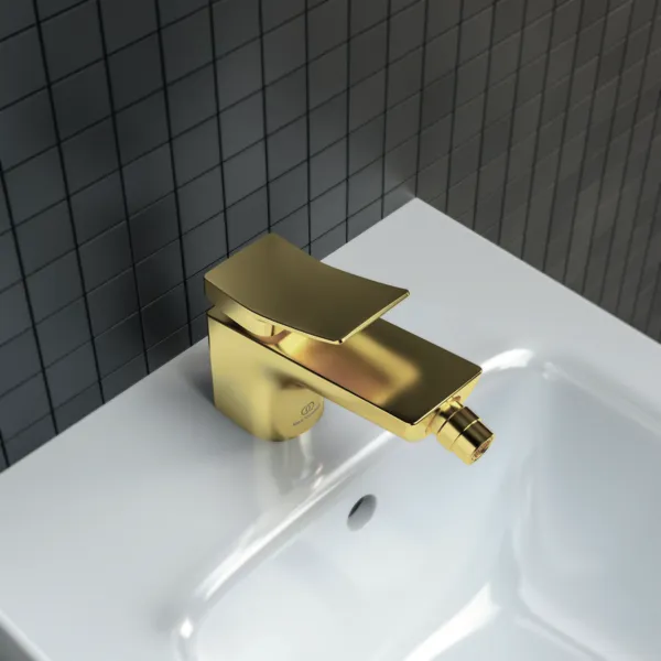 Ideal Standard Bidetarmatur CONCA Arm, Ausladung 133mm, Brushed Gold Ideal Standard Bidetarmatur CONCA Arm, Ausladung 133mm, Brushed Gold