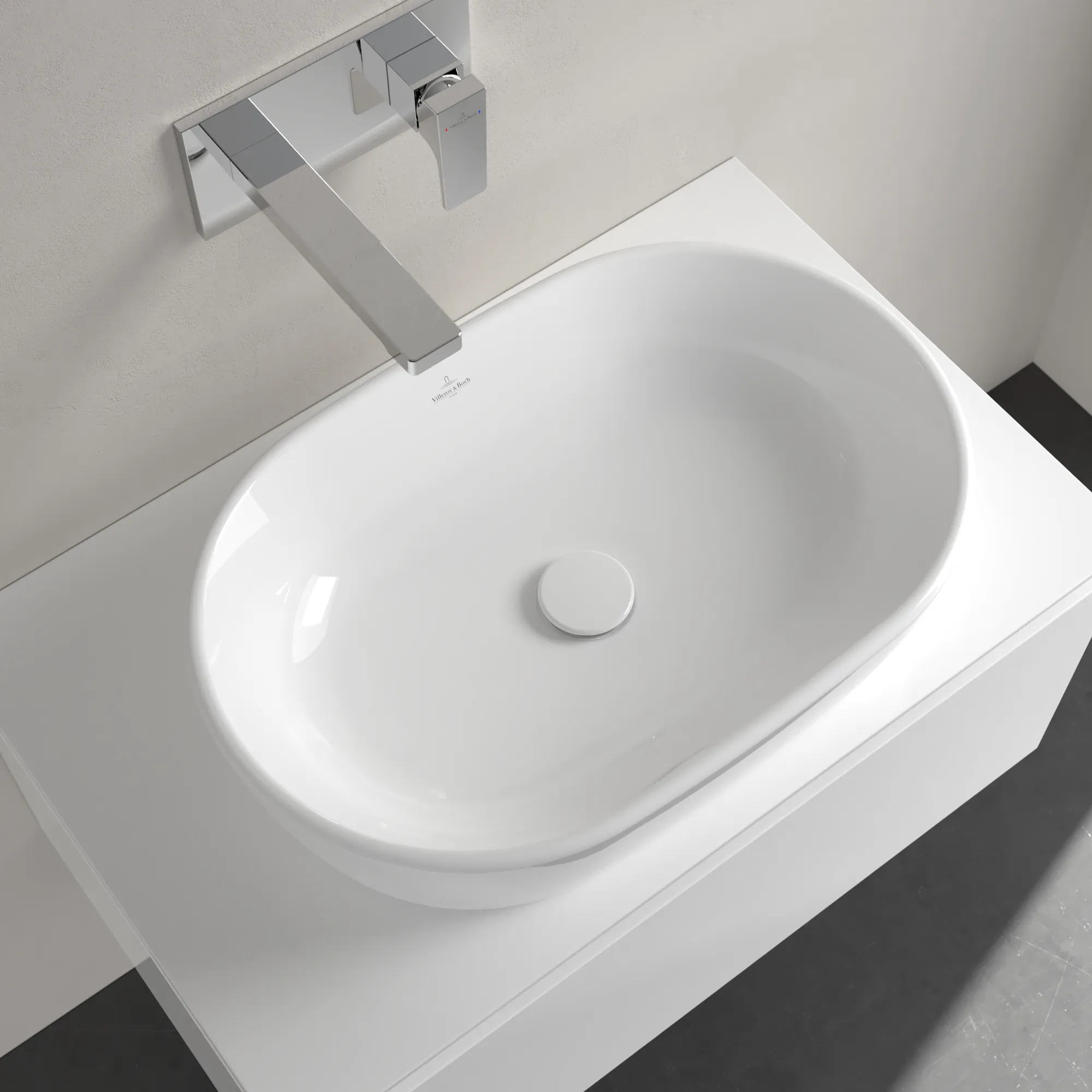 Villeroy & Boch Aufsatzwaschbecken Architectura, oval, weiß Alpin CeramicPlus, 155 mm hoch, 600x400 mm, ohne Überlauf
