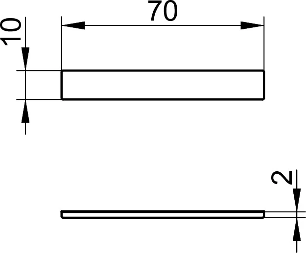 KEUCO Royal Modular 2.0 Magnetleiste selbstklebend 70 x 10 x 2 mm silber glänzend KEUCO Royal Modular 2.0 Magnetleiste selbstklebend 70 x 10 x 2 mm silber glänzend