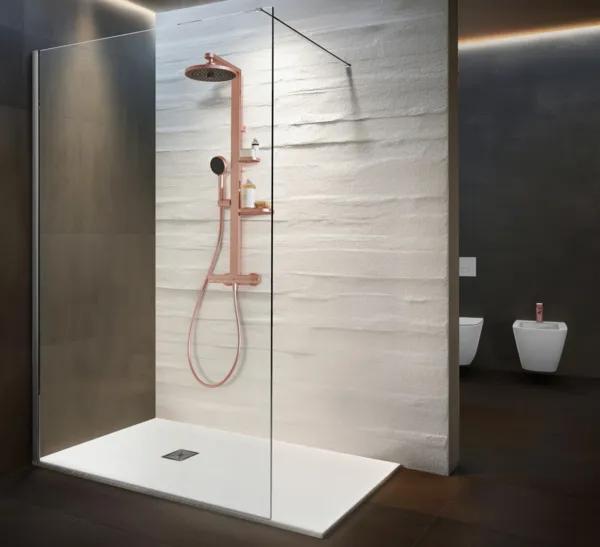 Ideal Standard Ceratherm Alu+ Duschsystem mit Thermostat, 2 Handbrause & 2 Kopfbrause, Rosé Ideal Standard Ceratherm Alu+ Duschsystem mit Thermostat, 2 Handbrause & 2 Kopfbrause, Rosé