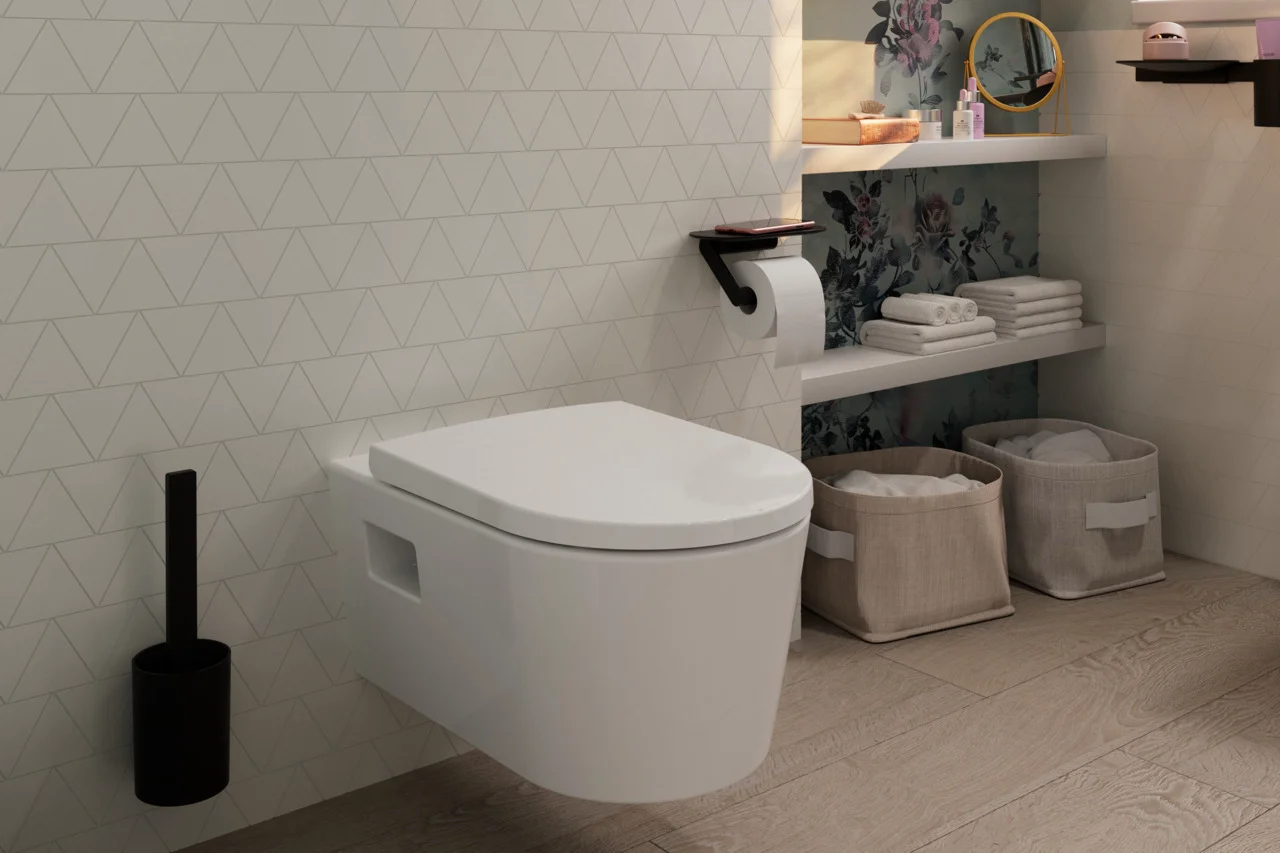 Hansgrohe EluPura Original S Wand-WC-Set, glänzend, 540 mm, AquaChannel Flush, SoftClose, QuickRelease