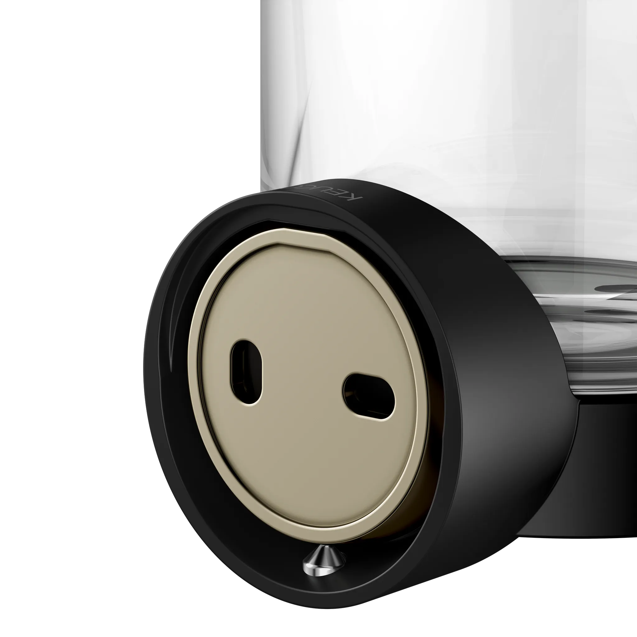 Collection REVA Glashalter mit Echtkristall-Glas schwarz matt Collection REVA Glashalter mit Echtkristall-Glas schwarz matt