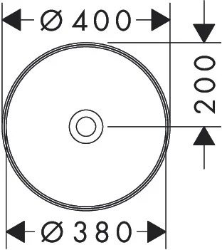 Hansgrohe Xuniva S Aufsatzwaschtisch 400⁄400 Weiß