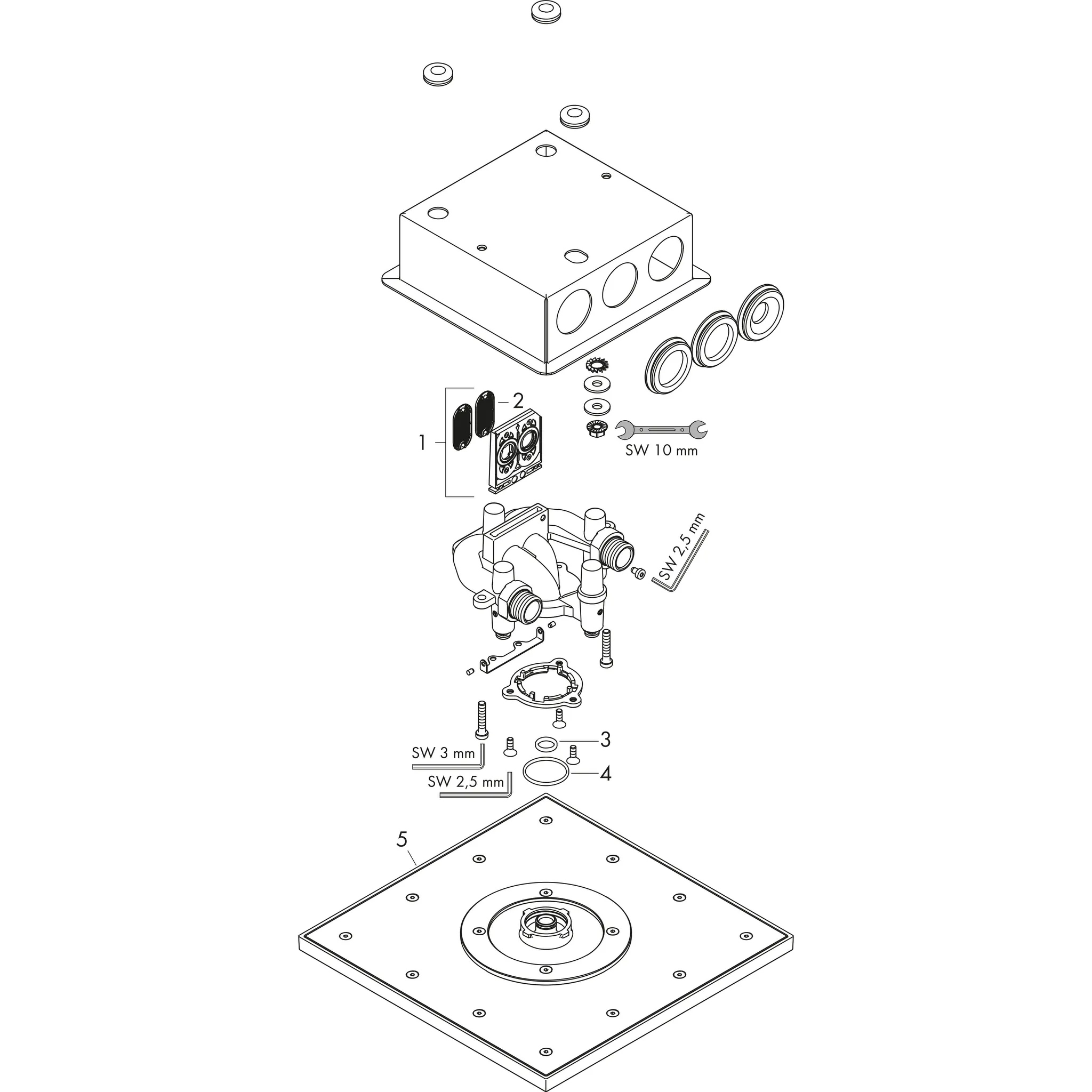 Kopfbrause 300/300 2jet Axor Decke UP chrom Kopfbrause 300/300 2jet Axor Decke UP chrom