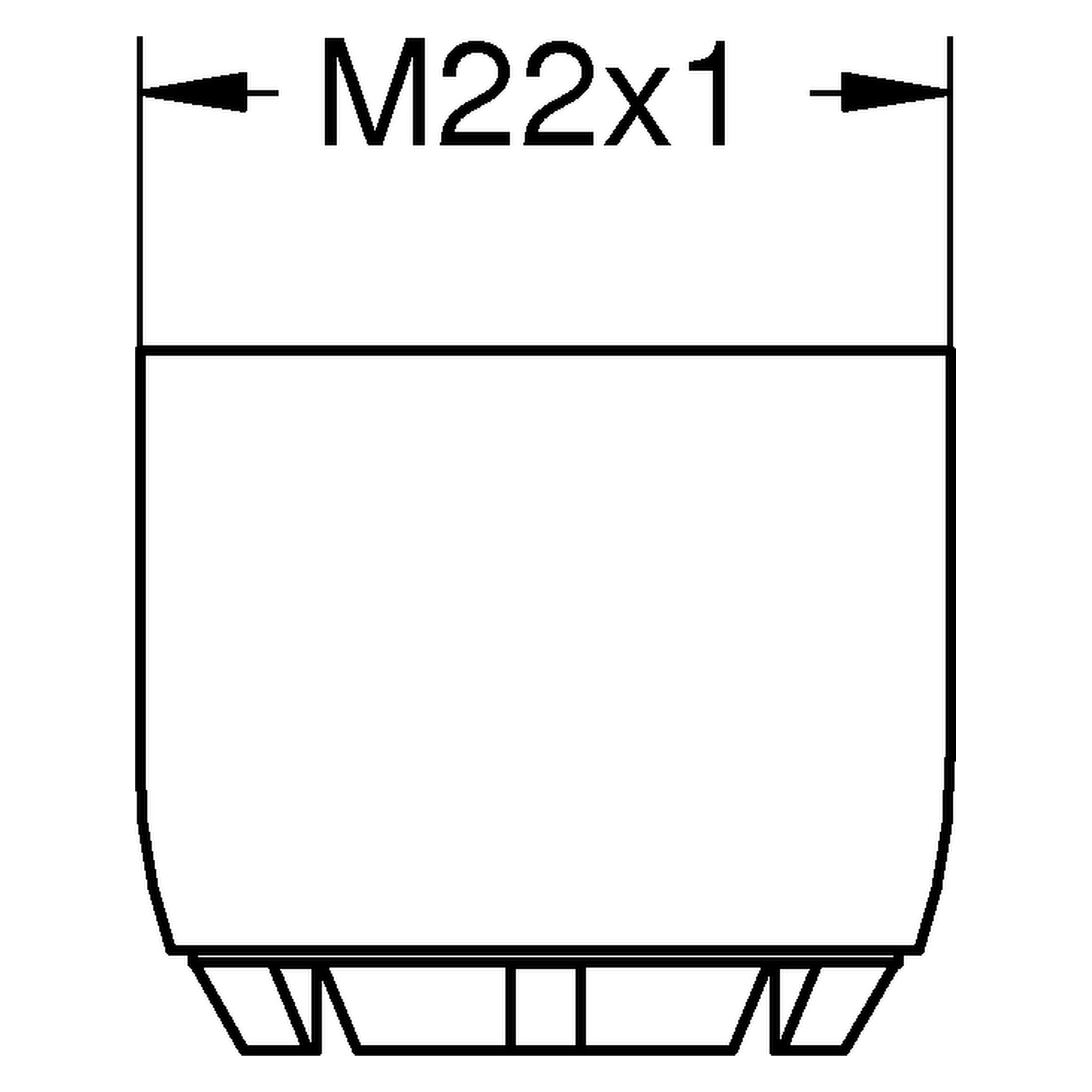 Strahlregler 46163, Außengewinde, M 22 × 1, ohne Durchflussbegrenzung, chrom