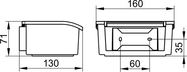 Elegance 11667013000 Feuchtpapierbox mit Porzellan-Behälter verchromt