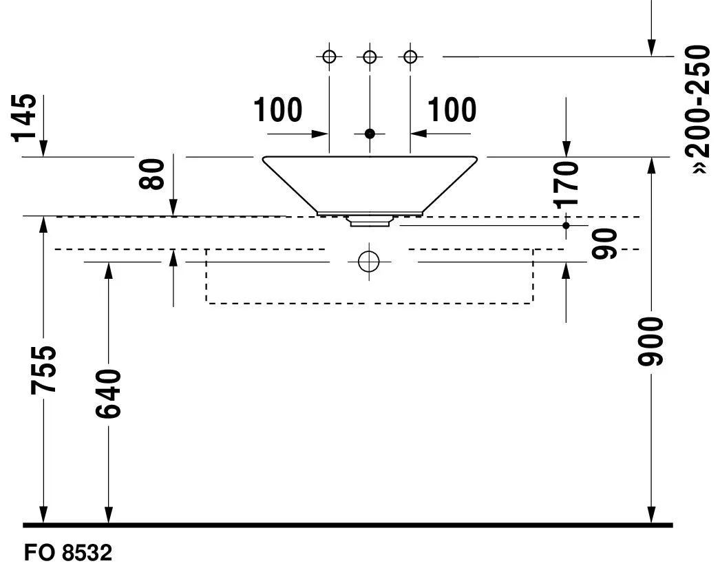 Aufsatzwaschtisch „Starck 1“, mit Überlauf Aufsatzwaschtisch „Starck 1“, mit Überlauf