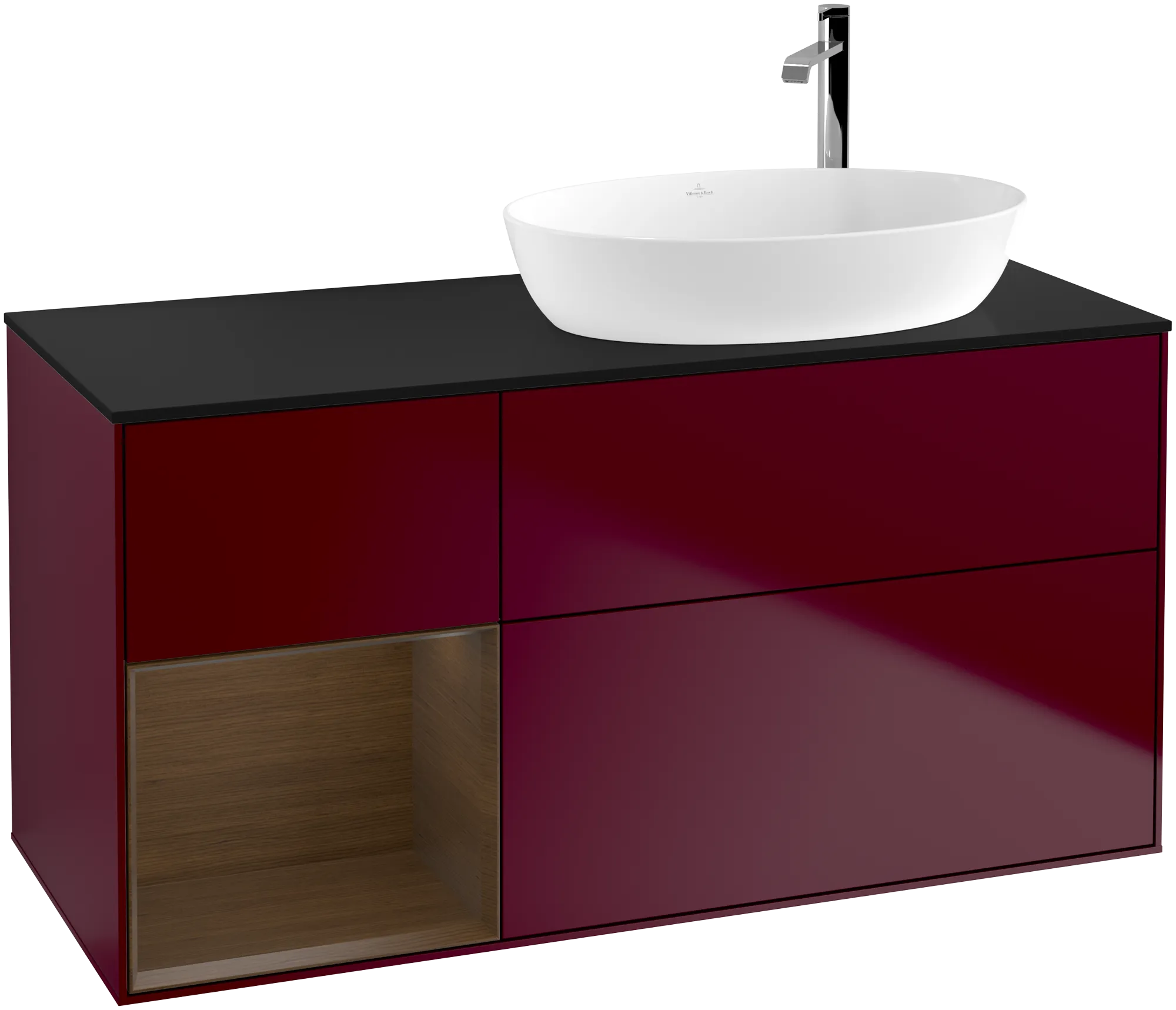 Villeroy & Boch Waschbeckenunterschrank Finion G92, 1200x603x501mm, mit Beleuchtung, 3 Auszüge