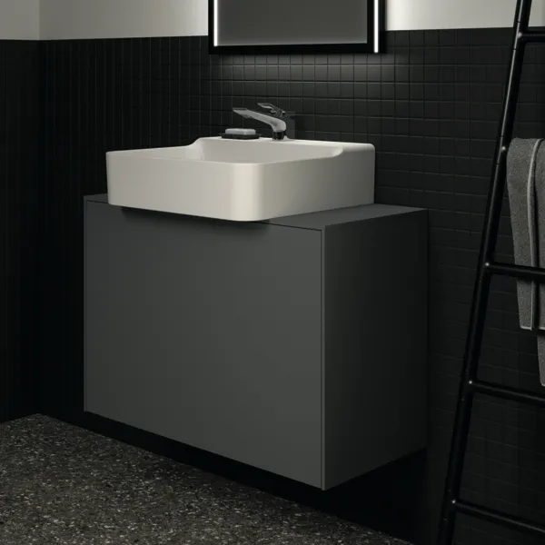 Ideal Standard Waschtischunterschrank „Conca“ 80,2 × 55 × 37,3 cm Anthrazit matt lackiert Ideal Standard Waschtischunterschrank „Conca“ 80,2 × 55 × 37,3 cm Anthrazit matt lackiert