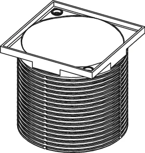 TECEdrainpoint S Rostrahmen Kunststoff 100 × 100 mm ohne Rost