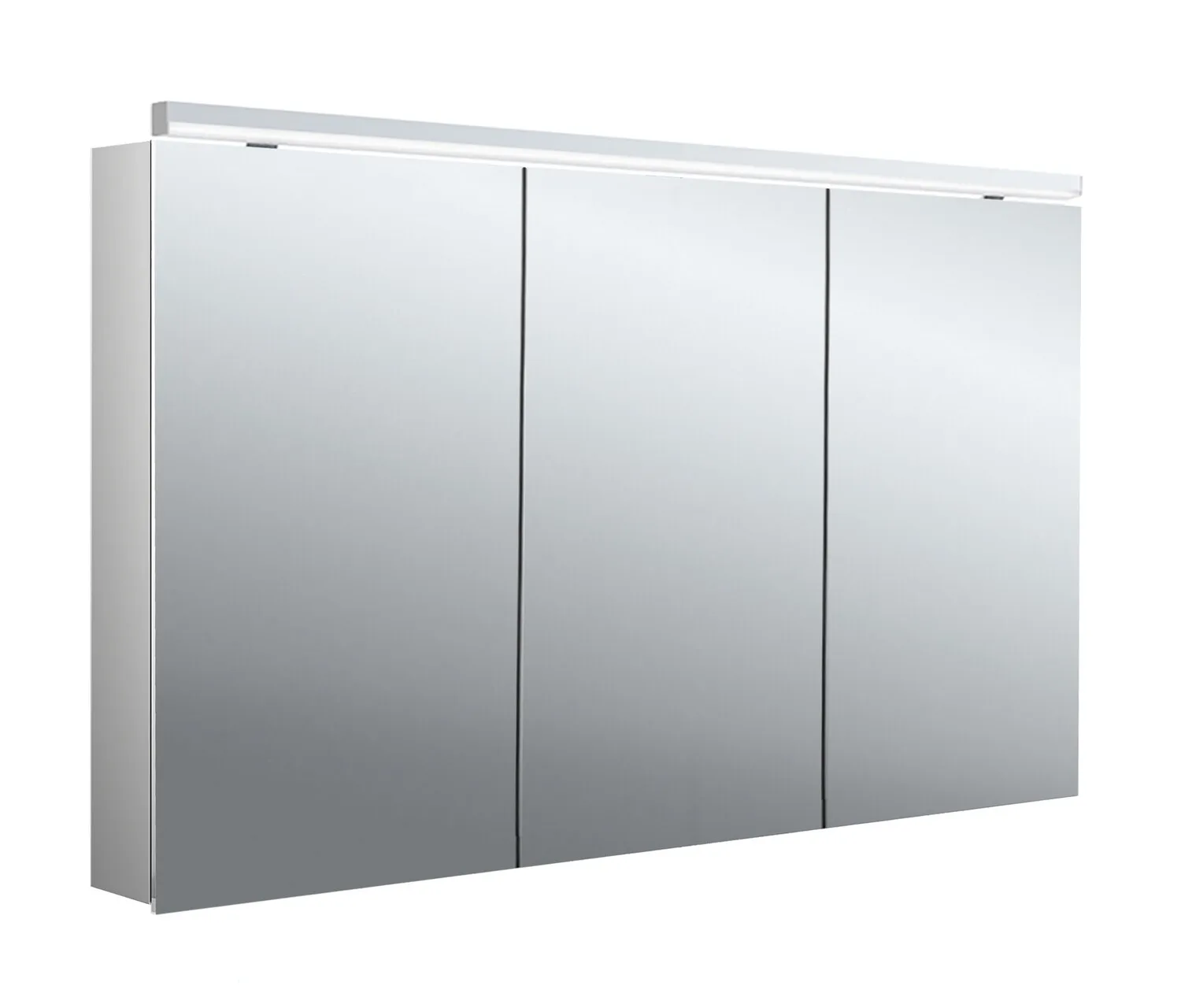 Lichtspiegelschrank flat 2 Classic,Aufputz, mit Waschtischbeleuchtung,3 Türen, 1300mm