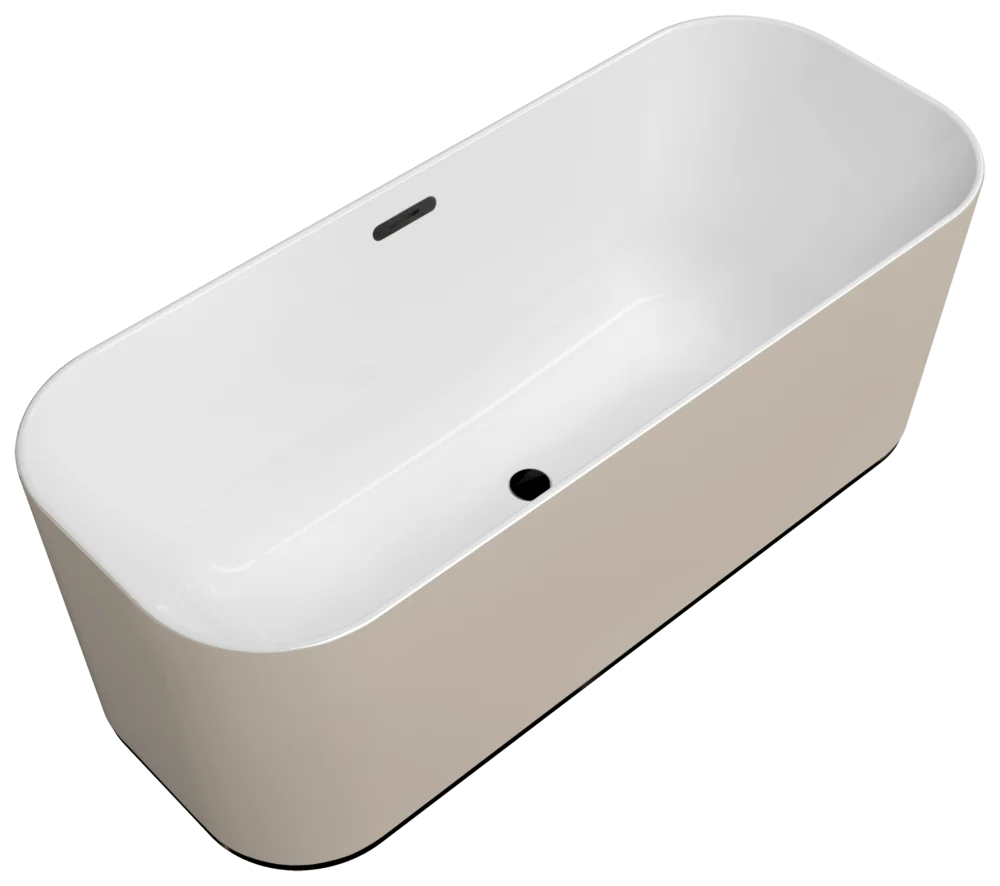 Villeroy & Boch Finion Badewanne Freistehend UBQ177FIN7A4BCV4, 1700x700mm, Quaryl, Black Matt