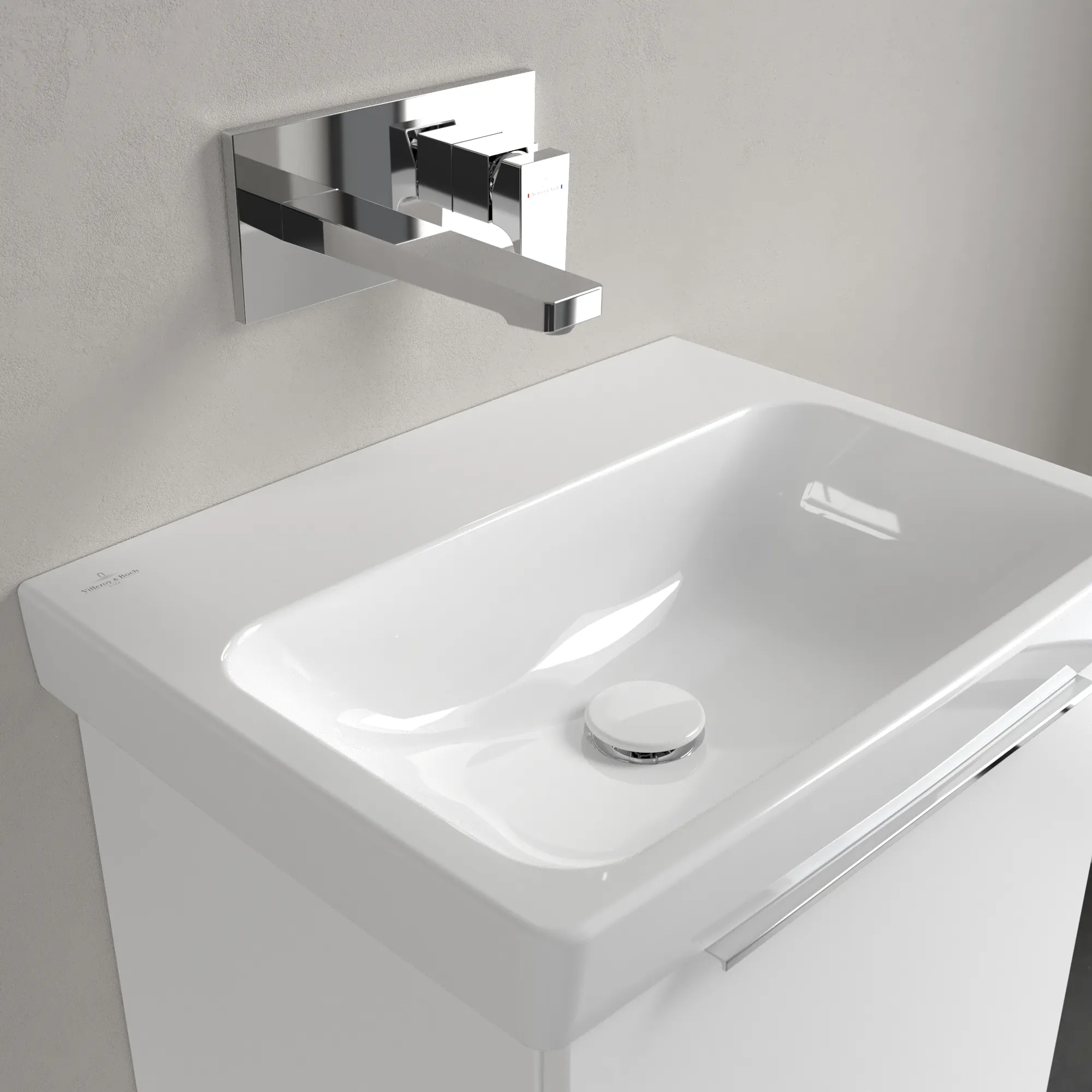 Villeroy & Boch Waschbecken „Architectura“ 550 × 420 × 165 mm, ohne Hahnlochbohrung in Weiß Alpin Villeroy & Boch Waschbecken „Architectura“ 550 × 420 × 165 mm, ohne Hahnlochbohrung in Weiß Alpin