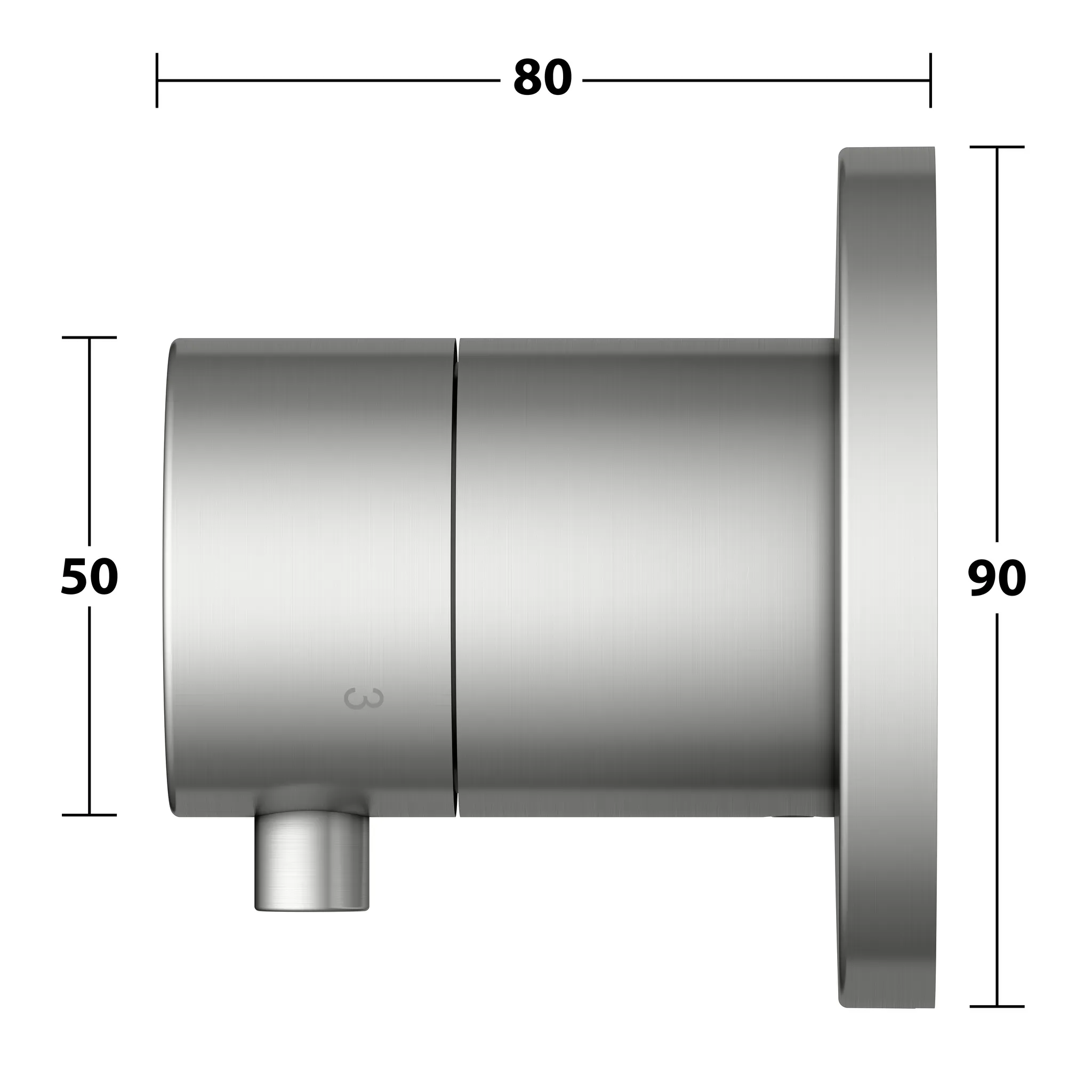 KEUCO IXMO Umstellventil Unterputz für 3 Verbraucher IXMO Comfort, rund Edelstahl-finish