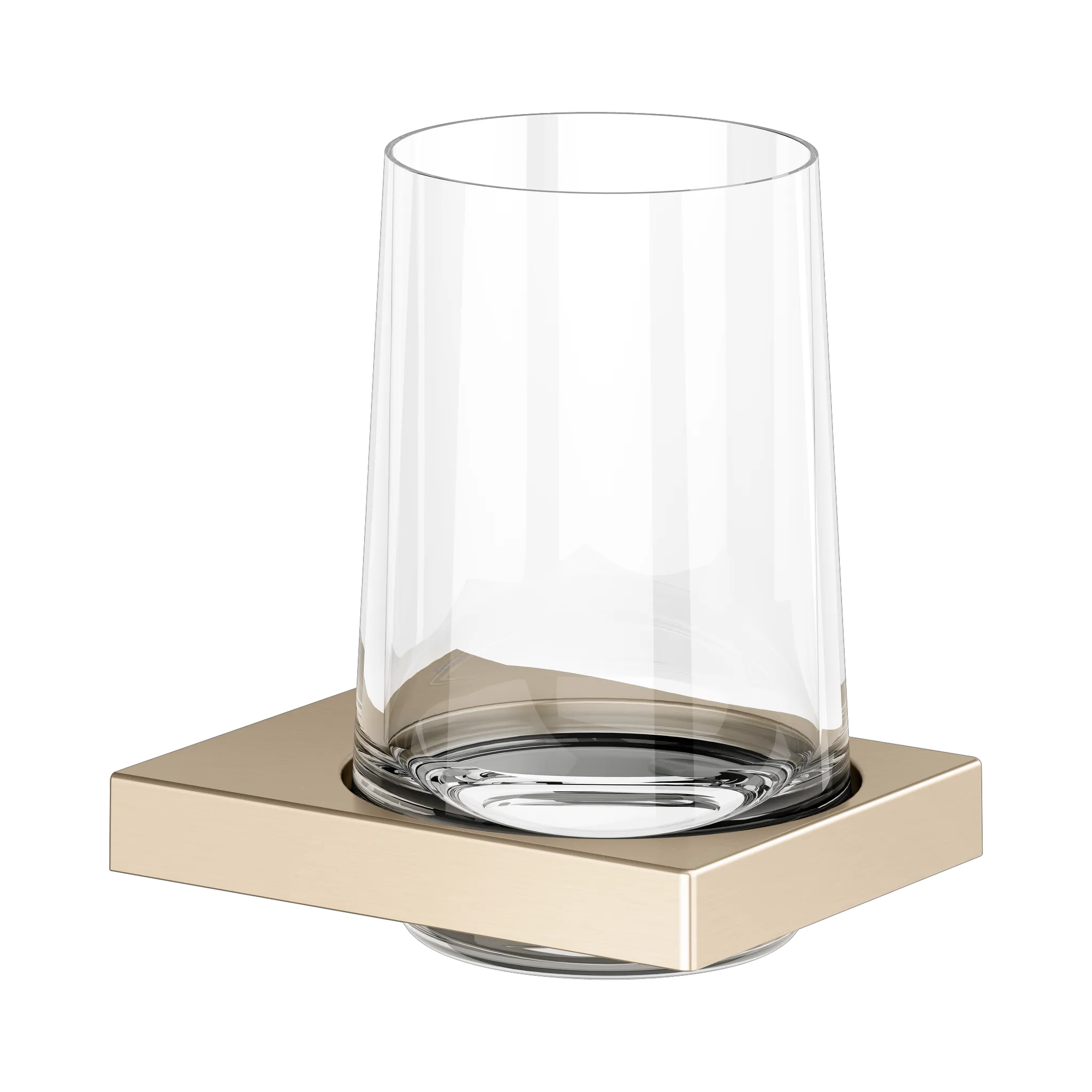 KEUCO EDITION 11 Glashalter mit Echtkristall-Glas Bronze gebürstet