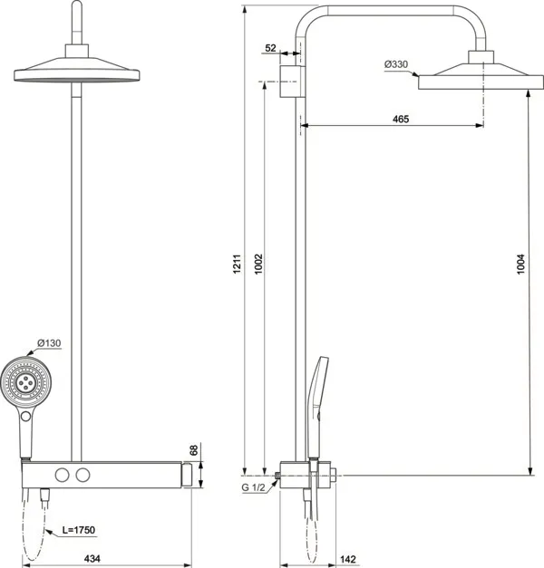 Ideal Standard Duschsystem „Solos“