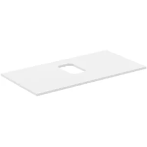 Waschtischplatte i.life B mittiger Ausschnitt für eine Schale 1002x507x18mm Weiß matt