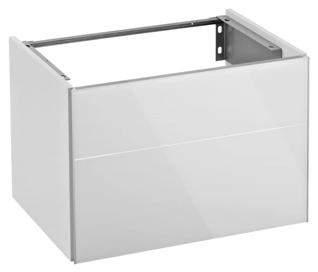KEUCO Waschtischunterschrank mit Auszug „Royal Reflex“ Trüffel (Glas), Trüffel (Lack, seidenmatt), ohne Beleuchtung 646 × 450 × 487 mm KEUCO Waschtischunterschrank mit Auszug „Royal Reflex“ Trüffel (Glas), Trüffel (Lack, seidenmatt), ohne Beleuchtung 646 × 450 × 487 mm