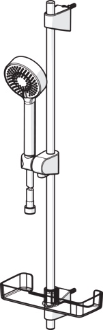 HA Wandstangengarnitur HANSABASICJET 4478 3-strahlig DN15 Chrom