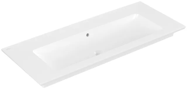 Villeroy & Boch Wandwaschtisch „Venticello“ 1200 × 500 × 175 mm, für Becken mittig, ohne Hahnlochbohrung in Stone White