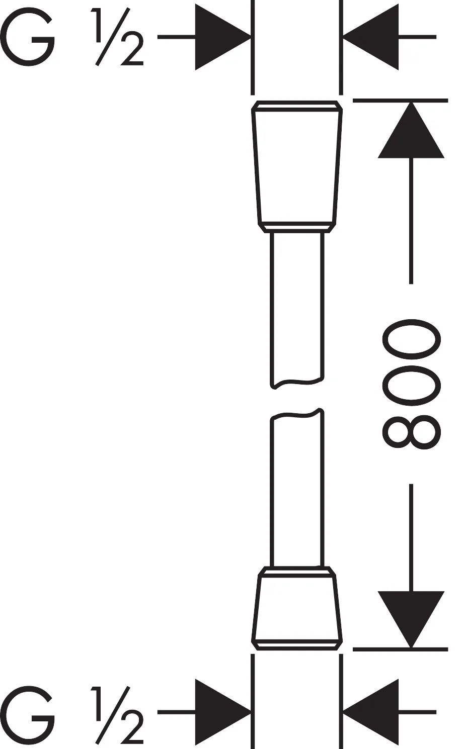 Brausenschlauch Isiflex'B 800mm chrom