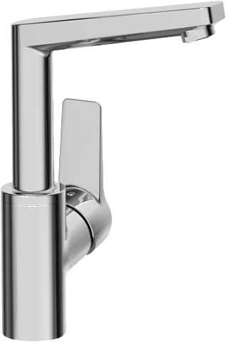 Einhand-Waschtischarmatur „Twist“ Ausladung 130 mm in Chrom Einhand-Waschtischarmatur „Twist“ Ausladung 130 mm in Chrom