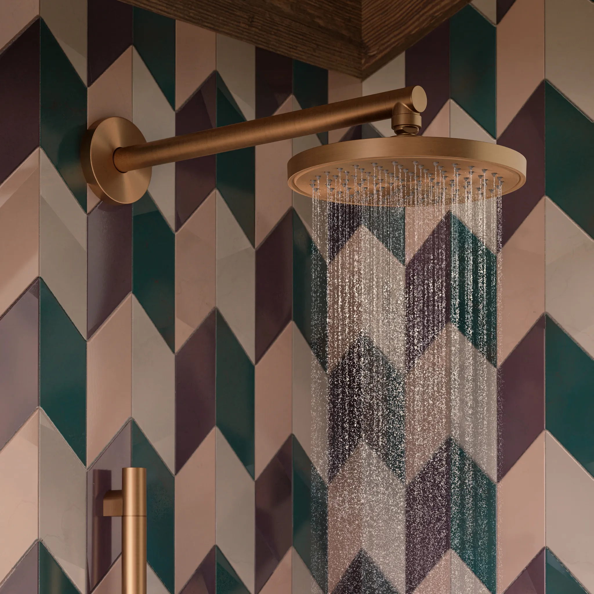 Hansgrohe AXOR ShowerSolutions Kopfbrause 220 1jet Brushed Bronze, verstellbarer Winkel, abnehmbar zur Reinigung, G 1/2 Anschluss Hansgrohe AXOR ShowerSolutions Kopfbrause 220 1jet Brushed Bronze, verstellbarer Winkel, abnehmbar zur Reinigung, G 1/2 Anschluss