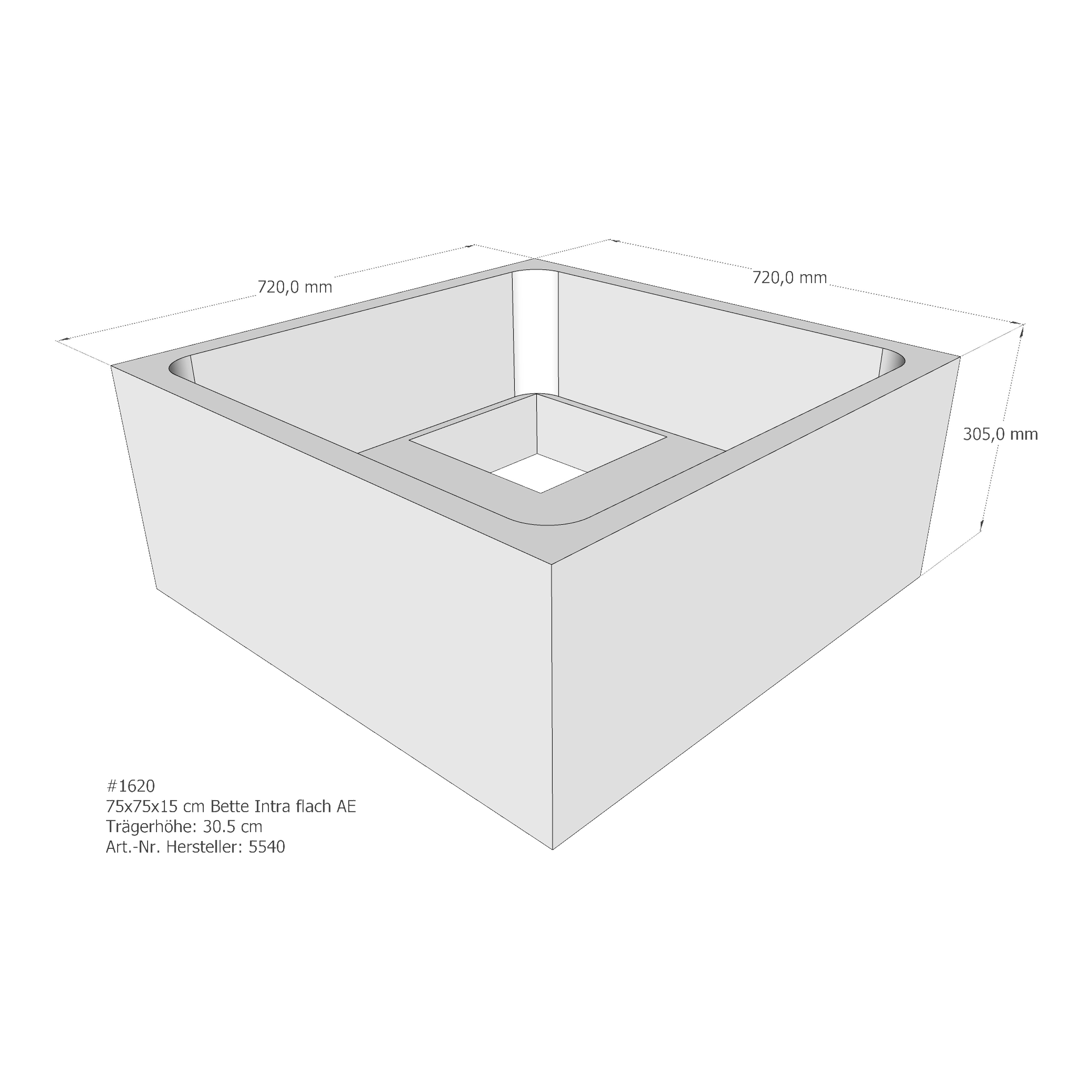 Duschwannenträger für Bette Quinta (flach/Intra) 75 × 75 × 15 cm Breite: 75 cm / Länge: 75 cm Duschwannenträger für Bette Quinta (flach/Intra) 75 × 75 × 15 cm Breite: 75 cm / Länge: 75 cm