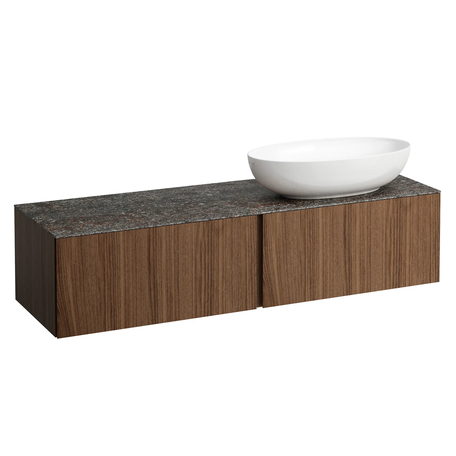 Schubladenelement (Waschtischunterbau+Waschtischplatte) ILBAGNOALESSI 500x1600x370 2 Schubladen integrierte versteckte Griffe seitlich Vollauszug Soft-Close Ausschnitt rechts Marrone Naturale Top passend zu Waschtisch H818975/6 H818977/8 Weiß matt Schubladenelement (Waschtischunterbau+Waschtischplatte) ILBAGNOALESSI 500x1600x370 2 Schubladen integrierte versteckte Griffe seitlich Vollauszug Soft-Close Ausschnitt rechts Marrone Naturale Top passend zu Waschtisch H818975/6 H818977/8 Weiß matt