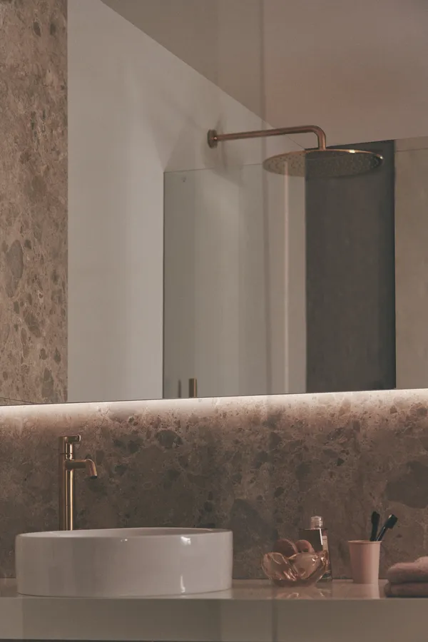 Regenbrause Idealrain, rund Durchmesser: 400mm, Brushed Gold Regenbrause Idealrain, rund Durchmesser: 400mm, Brushed Gold