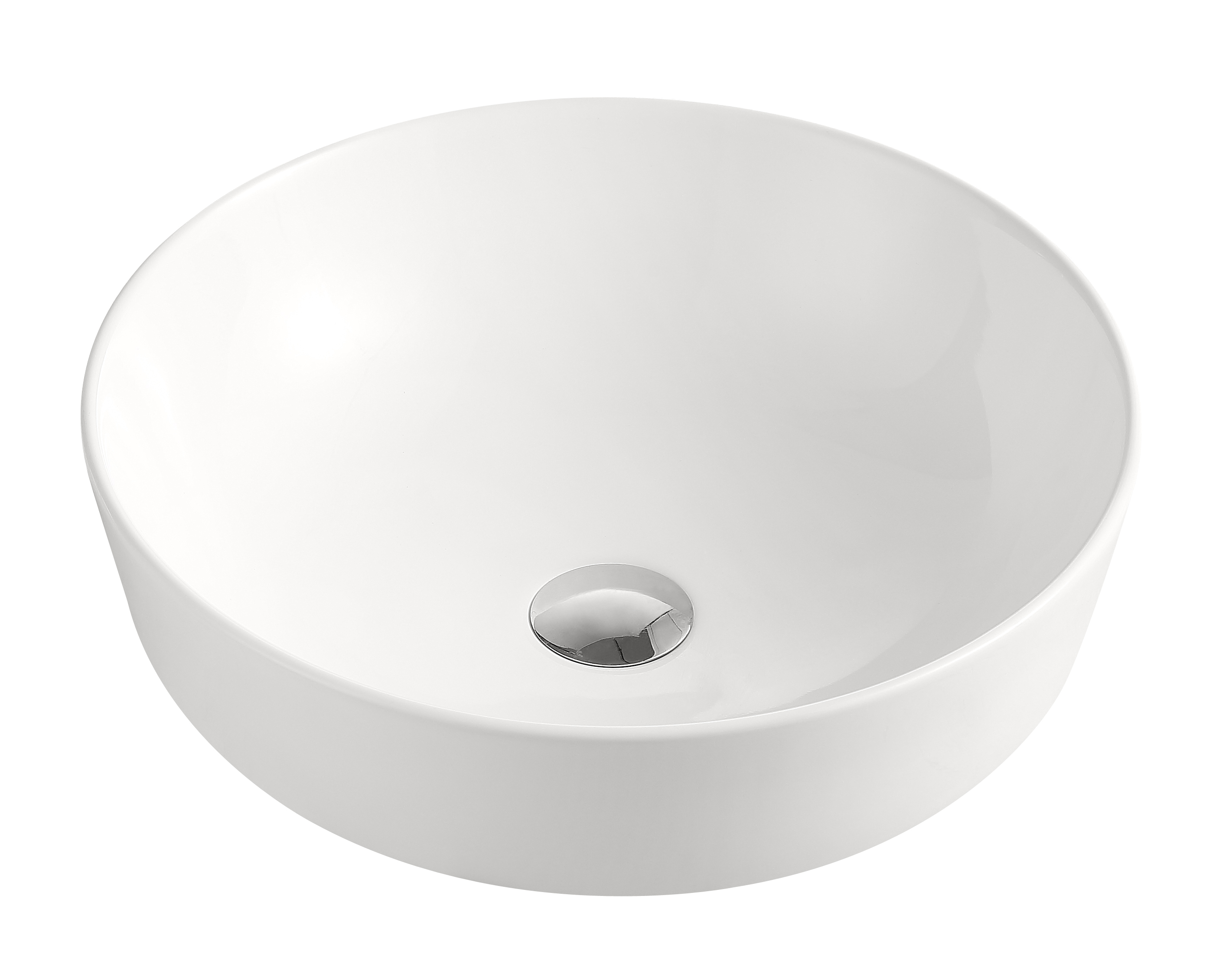 Aufsatzwaschtisch AqvaCeramica "SlimRim" - Durchmesser 415 mm - Höhe 135 mm - ohne Überlauf - weiß Aufsatzwaschtisch AqvaCeramica "SlimRim" - Durchmesser 415 mm - Höhe 135 mm - ohne Überlauf - weiß