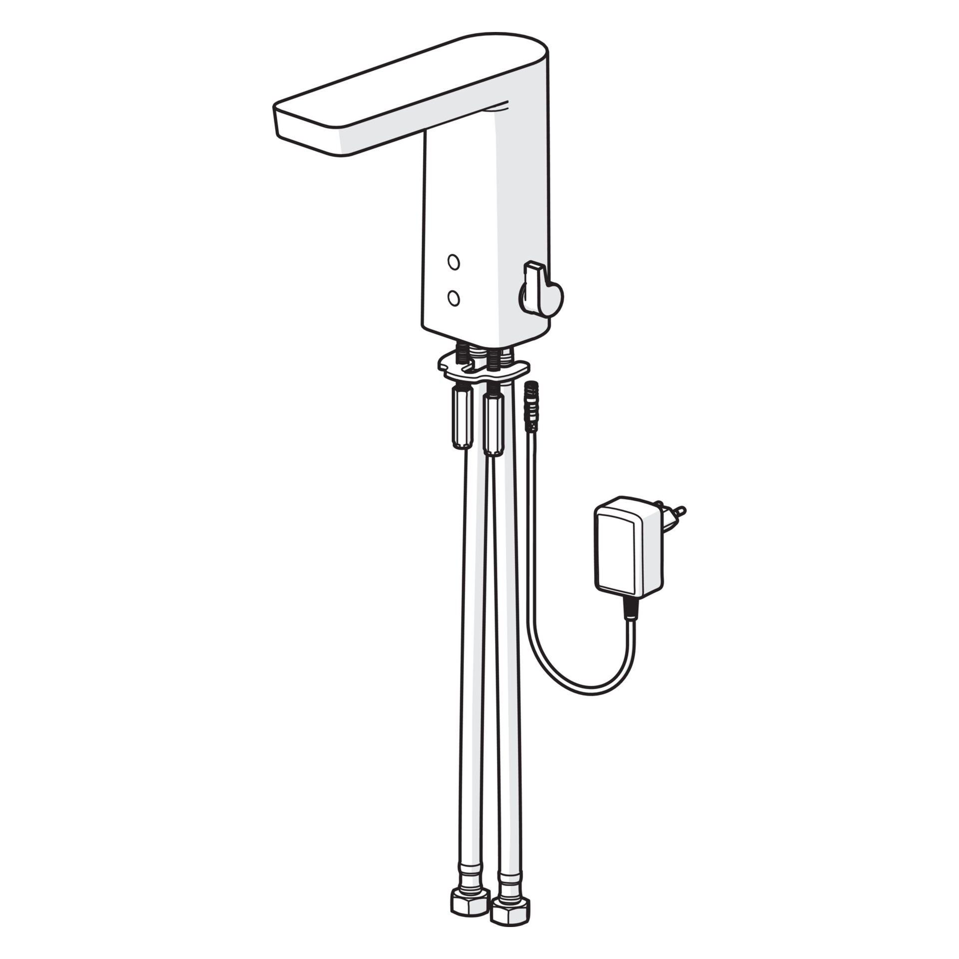 Hansa Waschtischarmatur, elektronisch „Stela“ Ausladung 105 mm in Chrom Hansa Waschtischarmatur, elektronisch „Stela“ Ausladung 105 mm in Chrom