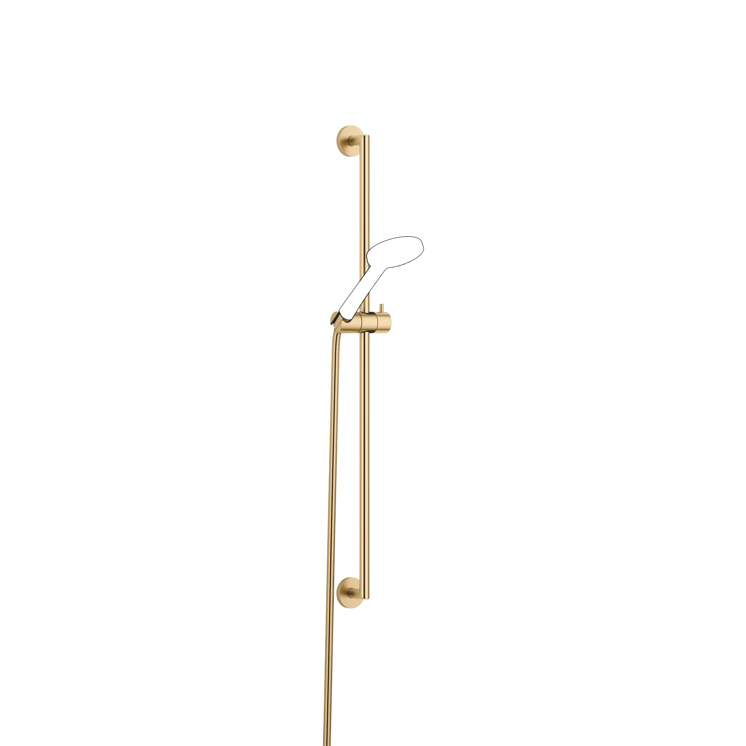 Dornbracht Duschgarnitur ohne Handbrause, SERIENSPEZIFISCH 26413625, Gold gebürstet PVD, Stichmaß 800 mm, Rosette Ø 55 mm, Rohrdurchmesser 18 mm, Brauseschlauch 1750 mm mit Verdrehschutz