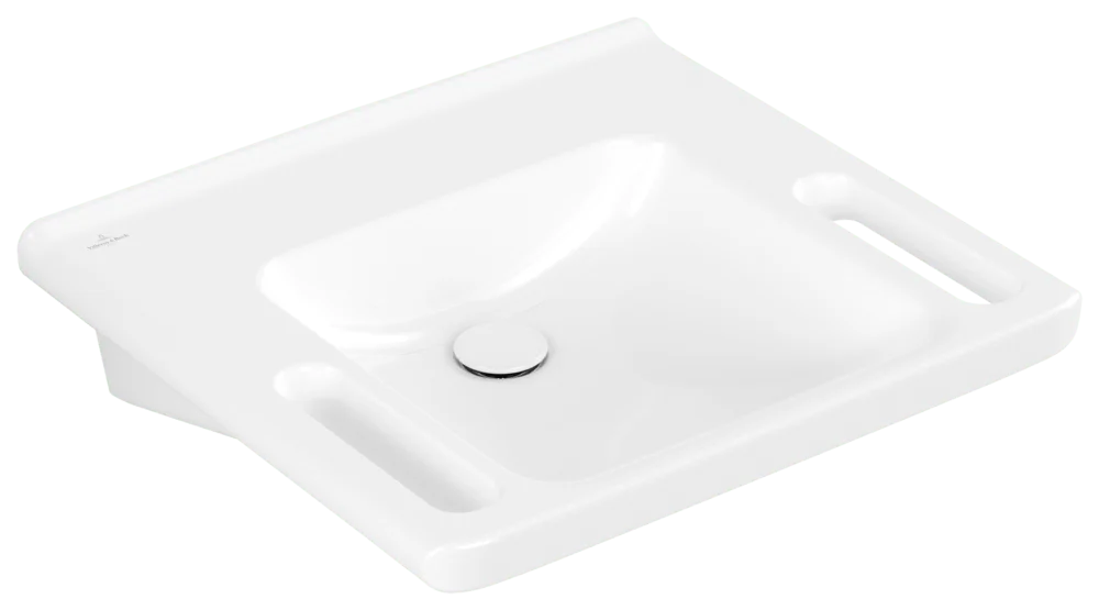 Villeroy & Boch ViCare Wandwaschbecken, 600x550x180 mm, weiß Alpin, barrierefrei, ohne Überlauf Villeroy & Boch ViCare Wandwaschbecken, 600x550x180 mm, weiß Alpin, barrierefrei, ohne Überlauf