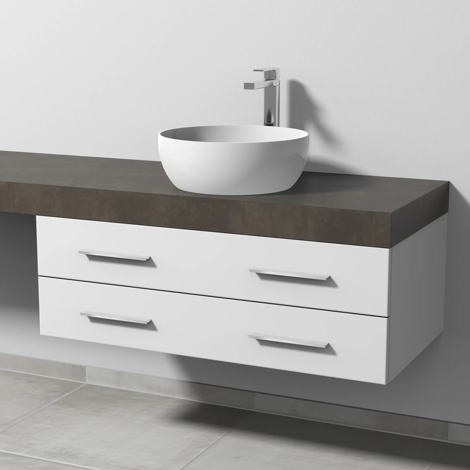 Sanipa Waschtischunterschrank „2morrow“ 1000 × 340 × 520 mm in Weiß (matt)
