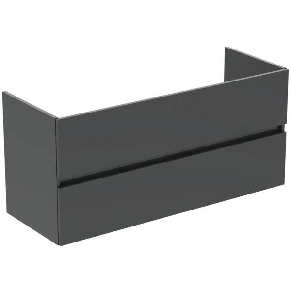 Ideal Standard Waschtischunterschrank „Eurovit+“ 120 × 55 × 44 cm Hochglanz grau lackiert Ideal Standard Waschtischunterschrank „Eurovit+“ 120 × 55 × 44 cm Hochglanz grau lackiert
