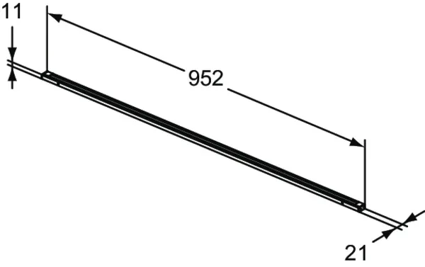 Ideal Standard Conca Schubladenleuchten-Set, 952mm, Anthrazit