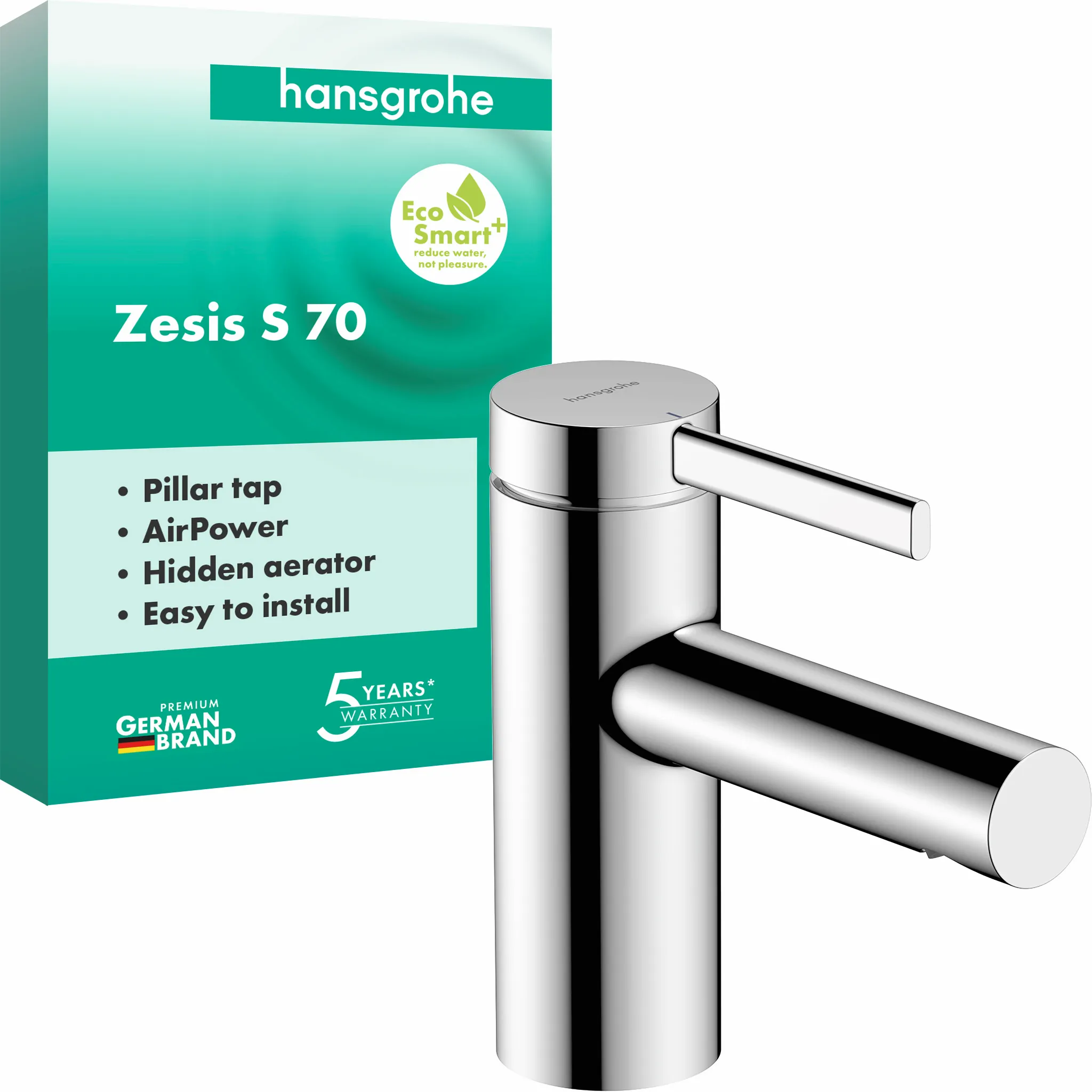 Waschtischarmatur „Zesis S“ Ausladung 105 mm in Chrom