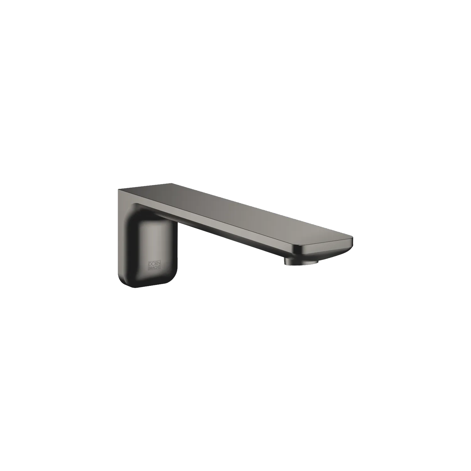 Dornbracht LISSE Wannenauslauf Wandmontage Dark Platinum gebürstet, Ausladung 210 mm, runder Normalstrahl, Bohrungsdurchmesser 37 mm, Anschluss 1/2",