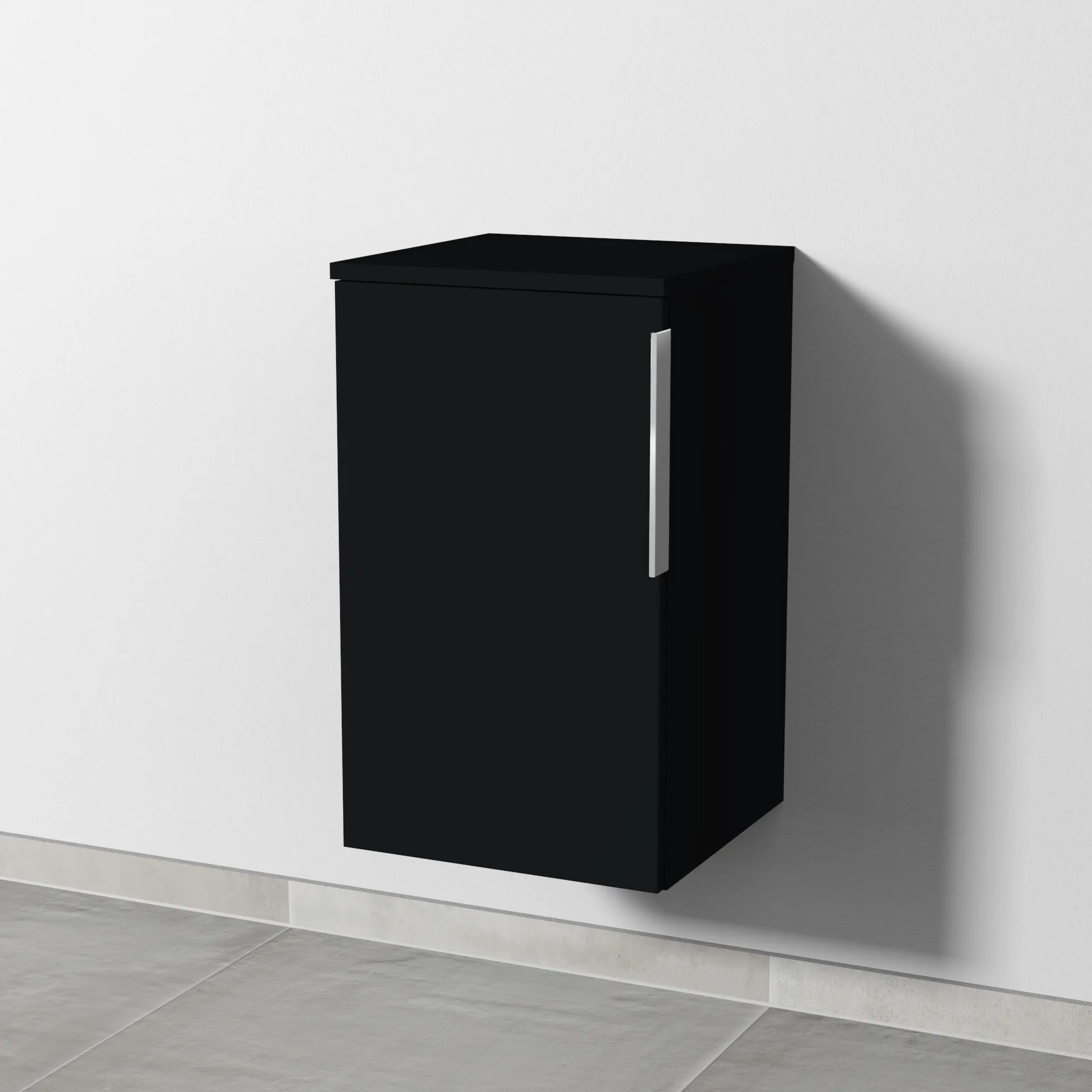 Sanipa Unterschrank „3way“ 350 × 580 × 345 mm Anschlag links, in Schwarz (matt), Anschlag links