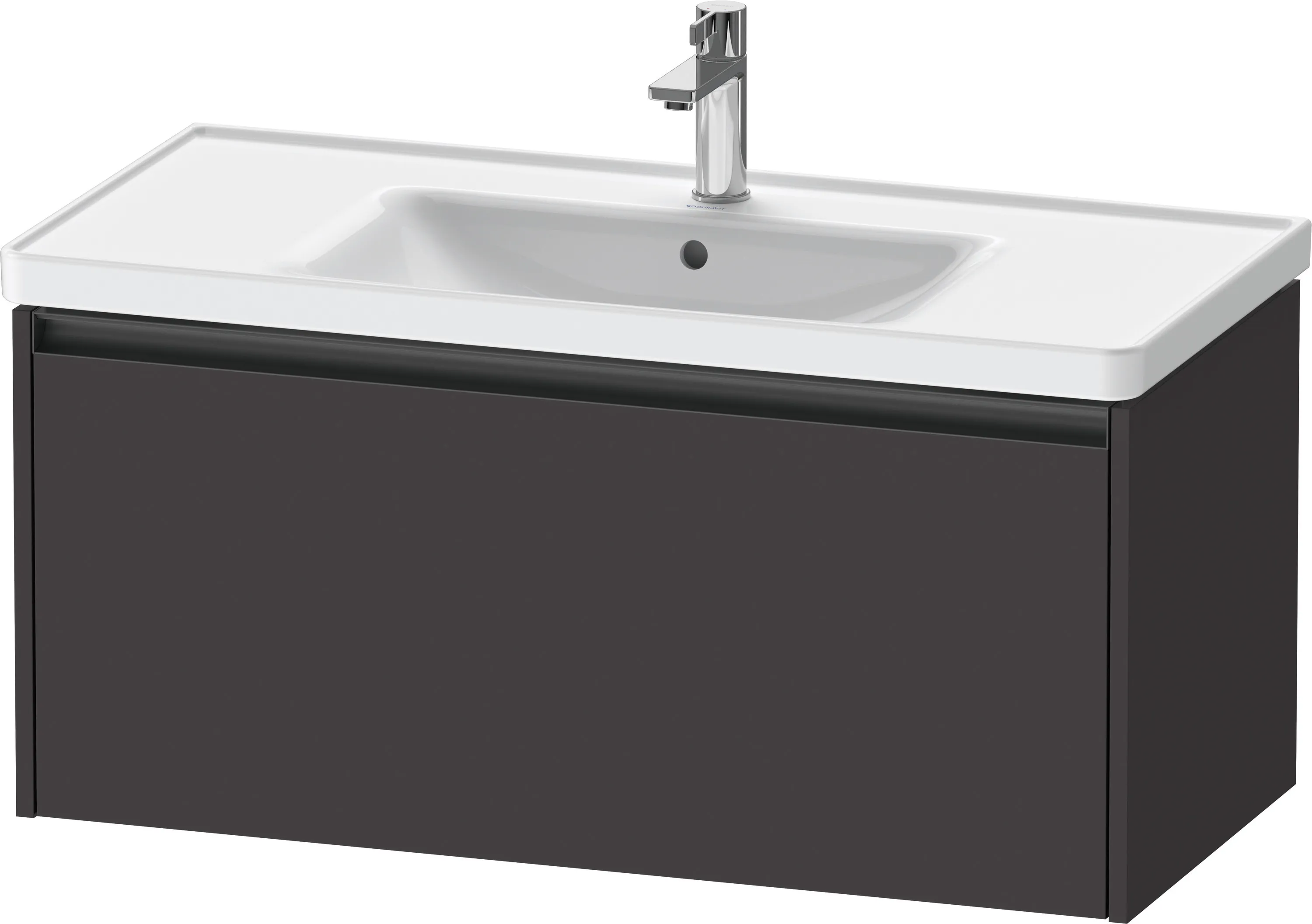 Duravit Waschtischunterschrank wandhängend „Ketho.2“ 98,4 × 44 × 45,5 cm Graphit Supermatt