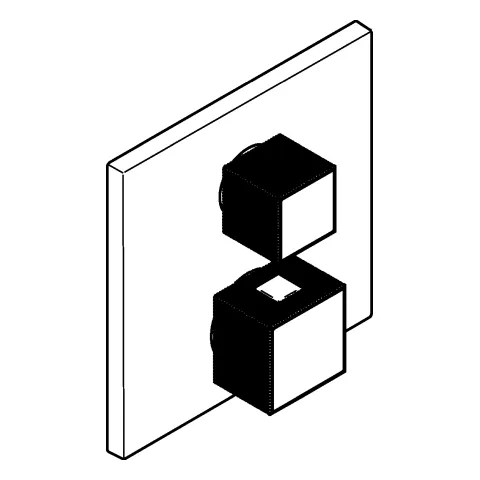 Grohe Allure Brilliant Thermostat-Brausebatterie mit integrierter 2-Wege-Umstellung, Hebel in White Attica Ceasarstone Grohe Allure Brilliant Thermostat-Brausebatterie mit integrierter 2-Wege-Umstellung, Hebel in White Attica Ceasarstone