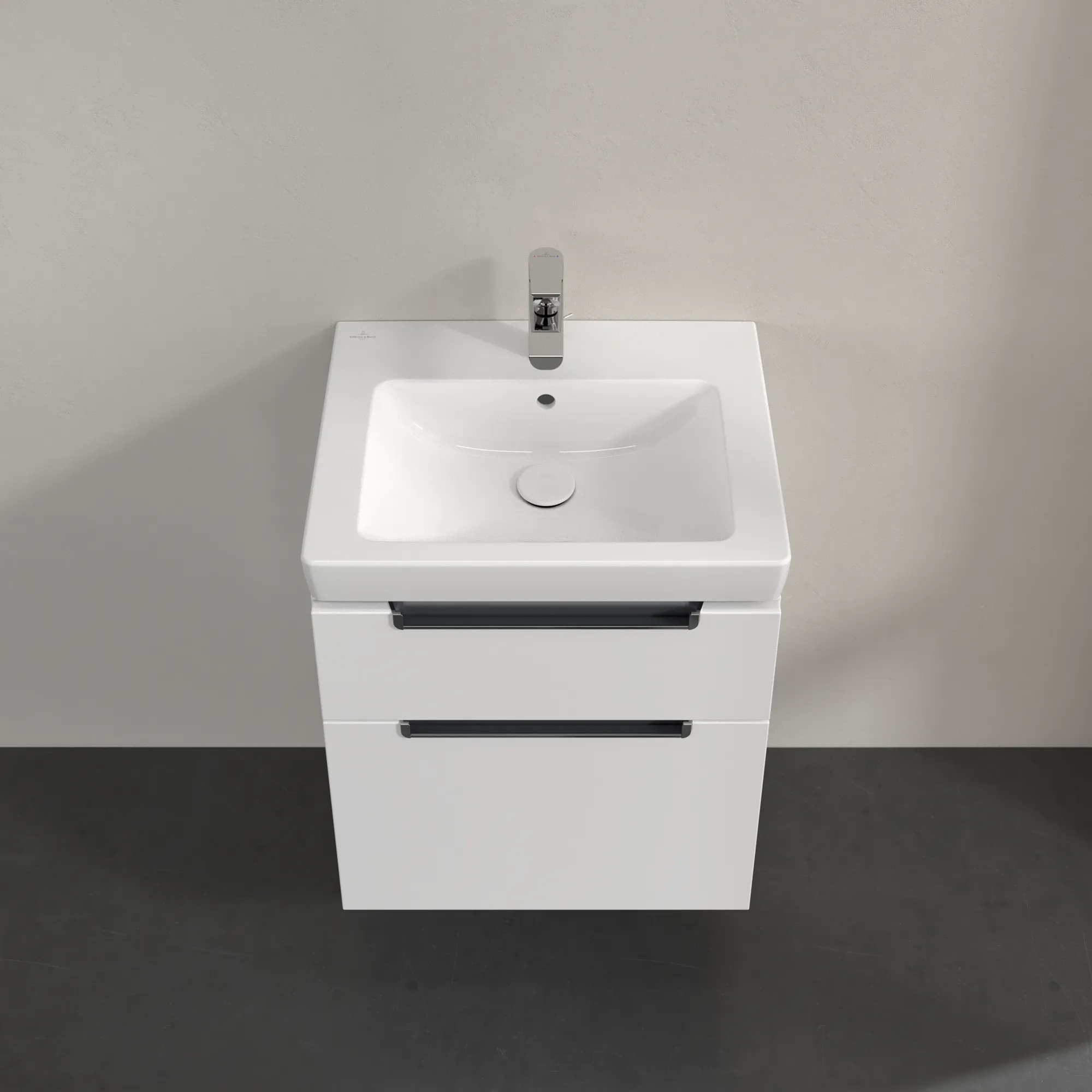 Villeroy & Boch Waschtischunterschrank „Subway 2.0“ 537 × 590 × 423 mm Weiß Matt, für Becken mittig, ohne Beleuchtung