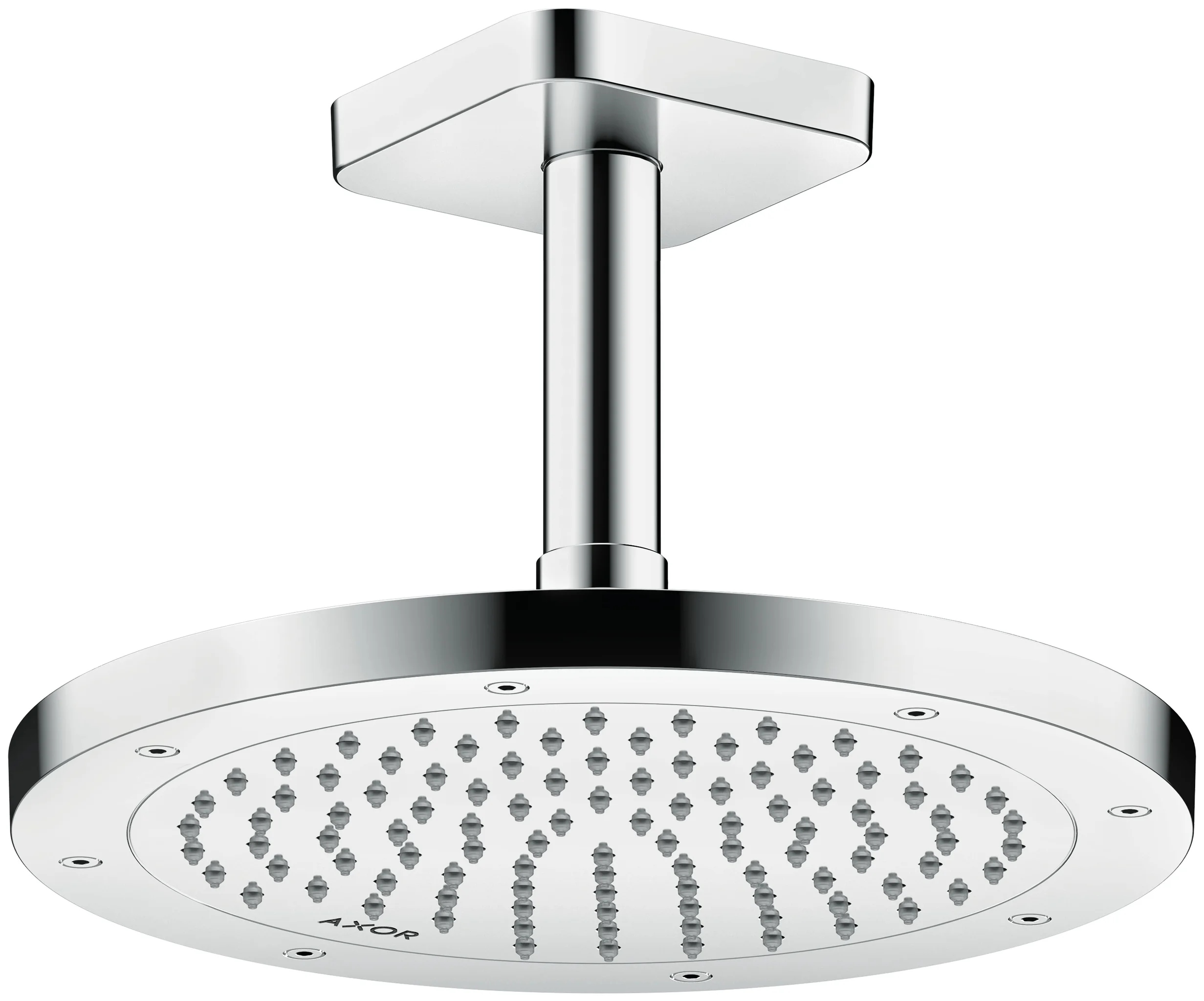 Hansgrohe AXOR ShowerSolutions Kopfbrause 245 1jet EcoSmart Chrom, 245 mm, verstellbarer Winkel, abnehmbar zur Reinigung, G 1/2 Anschluss