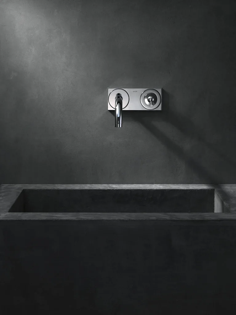 Hansgrohe AXOR Uno Einhebel-Waschtischmischer Unterputz, Chrom, Ausladung 225 mm mit Platte