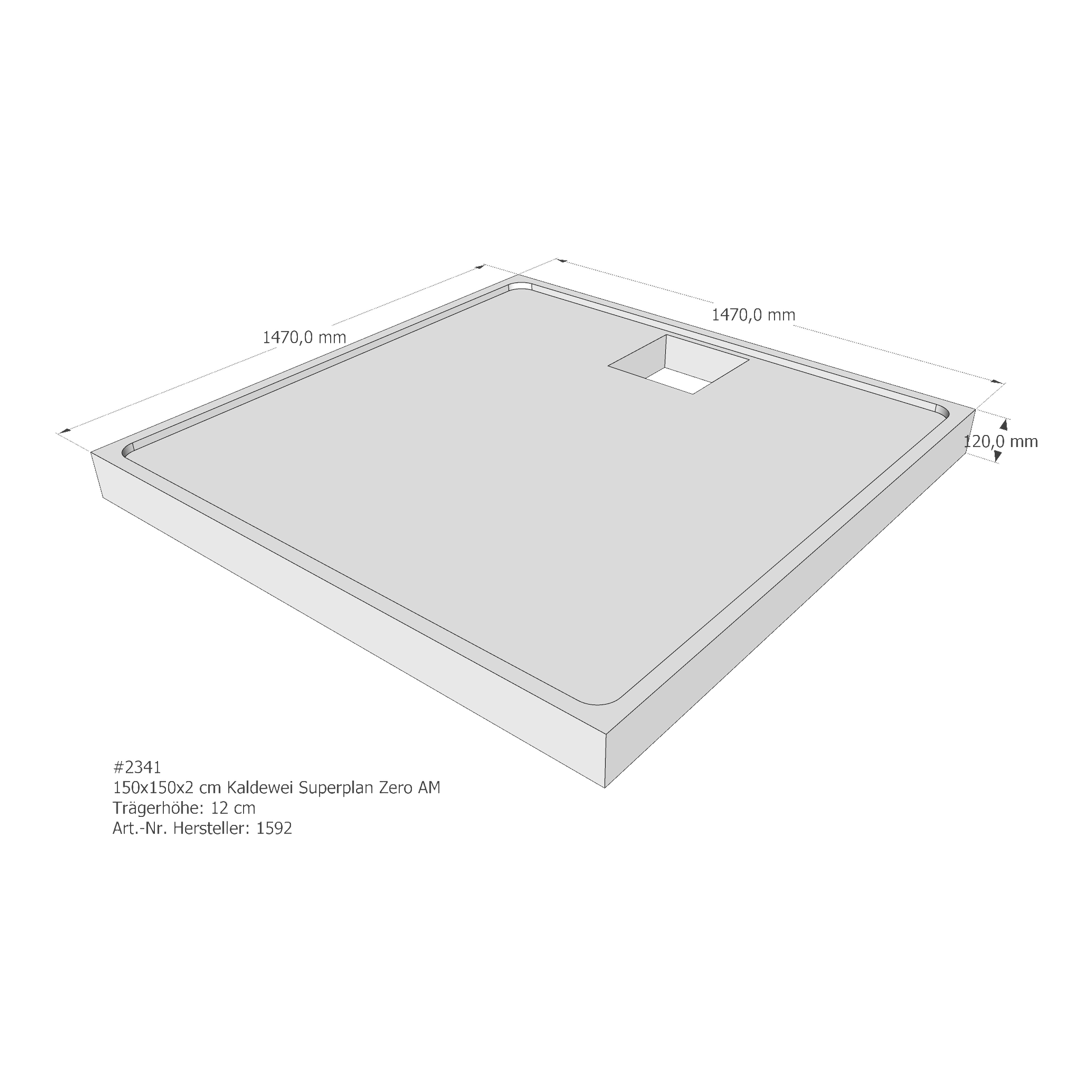 Duschwannenträger für Kaldewei Superplan Zero 150 × 150 × 2 cm Breite: 150 cm / Länge: 150 cm Duschwannenträger für Kaldewei Superplan Zero 150 × 150 × 2 cm Breite: 150 cm / Länge: 150 cm